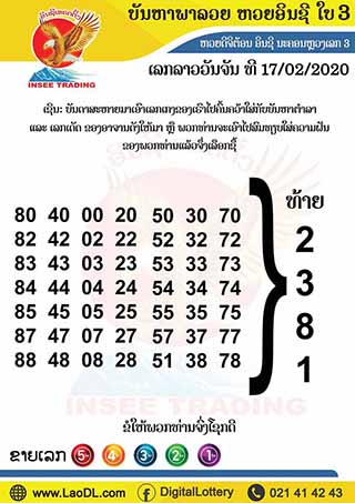 ปัญหาพารวย 17/02/2563, ปัญหาพารวย 17-02-2563, ปัญหาพารวย, ปัญหาพารวย 17 ก.พ. 2563, หวยลาว, เลขลาว