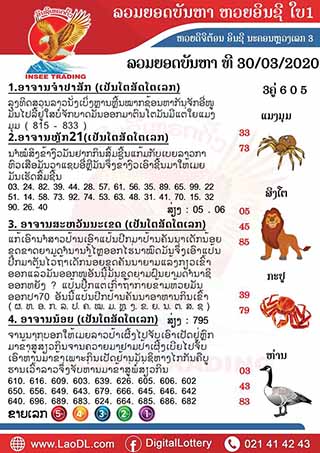 ปัญหาพารวย 30/03/2563, ปัญหาพารวย 30-03-2563, ปัญหาพารวย, ปัญหาพารวย 30 มี.ค. 2563, หวยลาว, เลขลาว