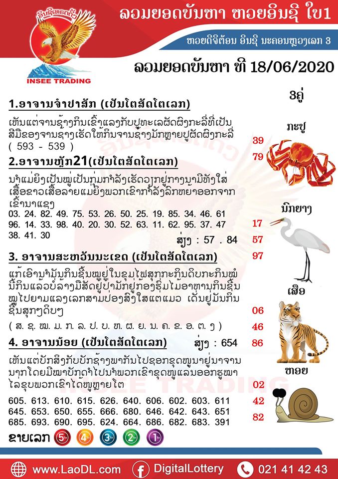 ปัญหาพารวย 18/6/2563, ปัญหาพารวย 18-6-2563, ปัญหาพารวย, ปัญหาพารวย 18 มิ.ย. 2563, หวยลาว, เลขลาว