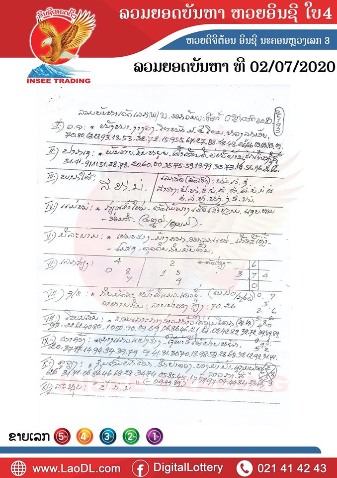 ปัญหาพารวย 2/7/2563, ปัญหาพารวย 2-7-2563, ปัญหาพารวย, ปัญหาพารวย 2 ก.ค. 2563, หวยลาว, เลขลาว