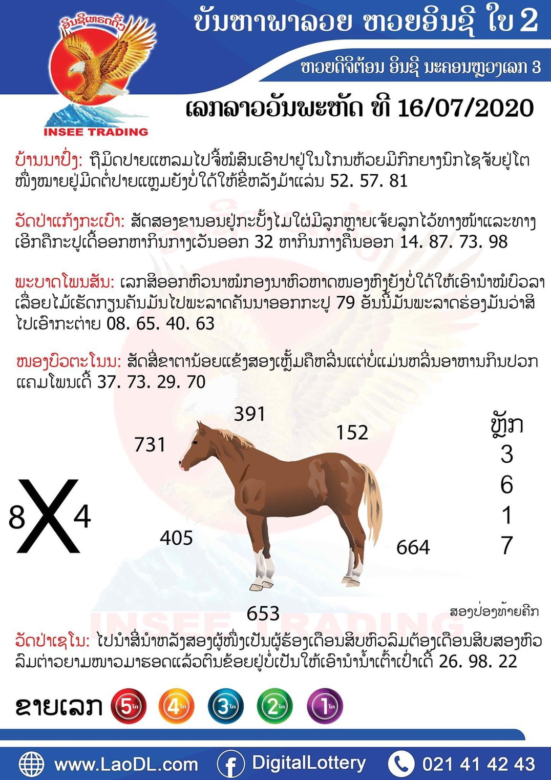 ปัญหาพารวย 16/7/2563, ปัญหาพารวย 6-7-2563, ปัญหาพารวย, ปัญหาพารวย 16 ก.ค. 2563, หวยลาว, เลขลาว