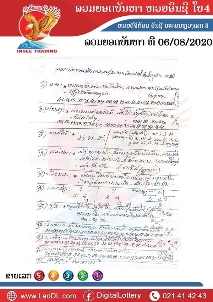 ปัญหาพารวย 6/8/2563, ปัญหาพารวย 6-8-2563, ปัญหาพารวย, ปัญหาพารวย 6 ส.ค. 2563, หวยลาว, เลขลาว