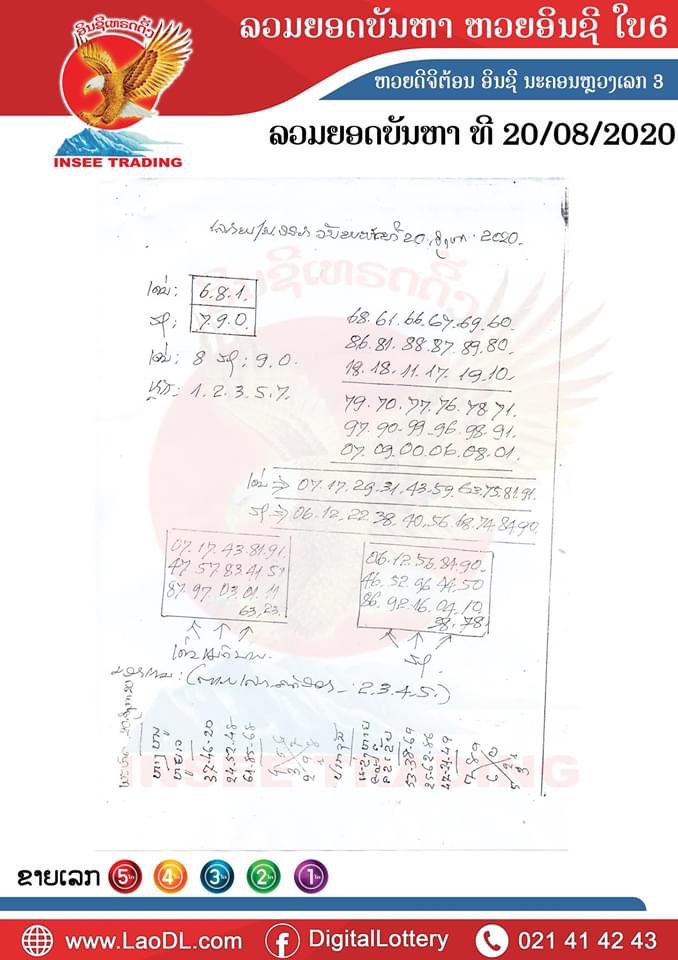 ปัญหาพารวย 20/8/2563, ปัญหาพารวย 20-8-2563, ปัญหาพารวย, ปัญหาพารวย 20 ส.ค. 2563, หวยลาว, เลขลาว