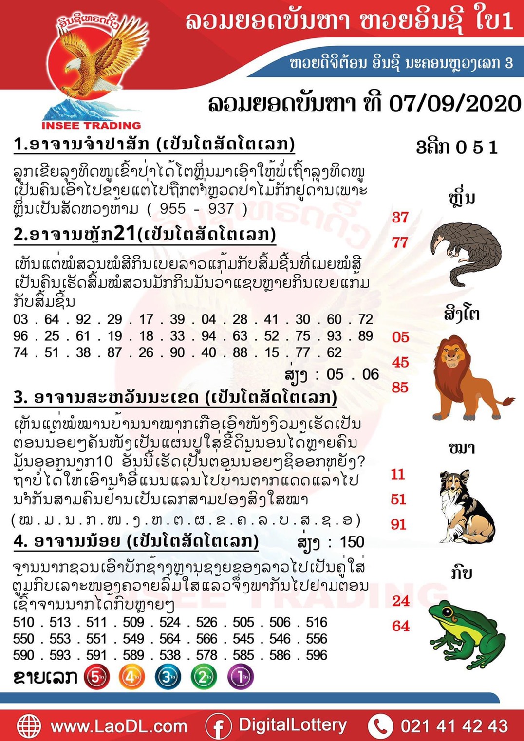 ปัญหาพารวย 7/9/2563, ปัญหาพารวย 7-9-2563, ปัญหาพารวย, ปัญหาพารวย 7 ก.ย. 2563, หวยลาว, เลขลาว