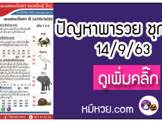 ปัญหาพารวย 14 ก.ย. 2563 ชุดที่2