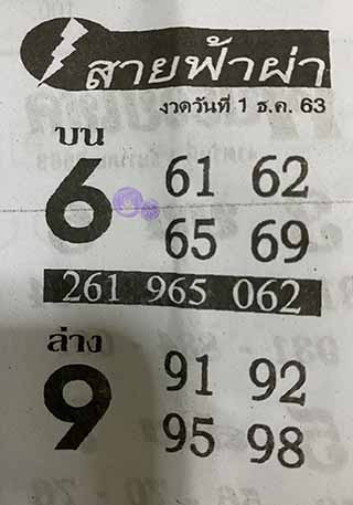 หวยซอง สายฟ้าผ่า 1/12/63, หวยซอง สายฟ้าผ่า 1-1-2563, หวยซอง สายฟ้าผ่า 1 ธ.ค. 2563, หวยซอง, หวยซอง สายฟ้าผ่า, เลขเด็ดงวดนี้, เลขเด็ด, หวยเด็ด