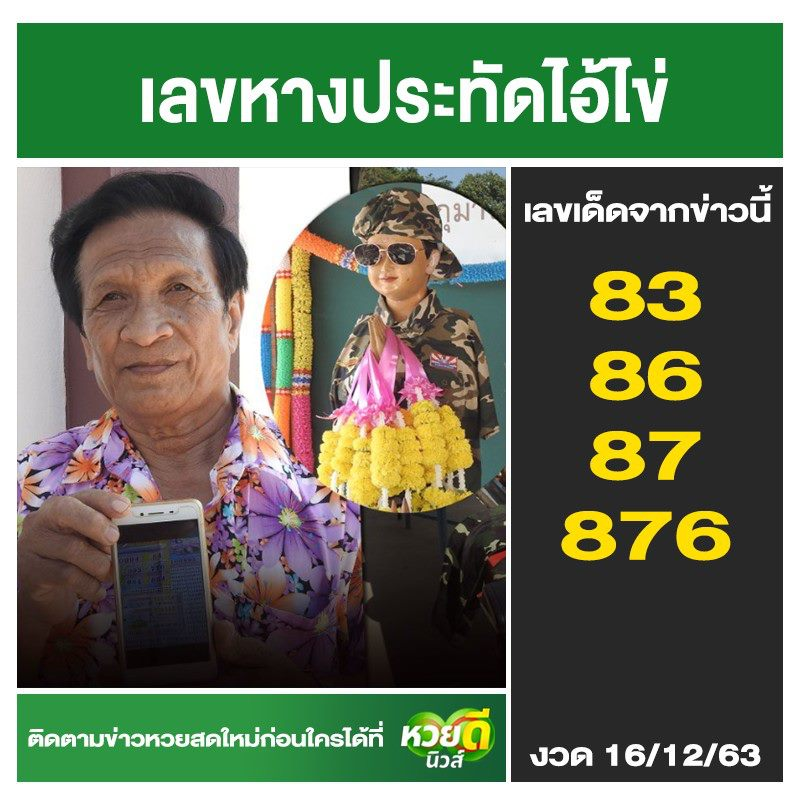 เลขพี่ไข่ วัดเจดีย์ 16/12/63