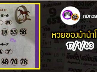 หวยซอง ม้านำโชค 17/1/64