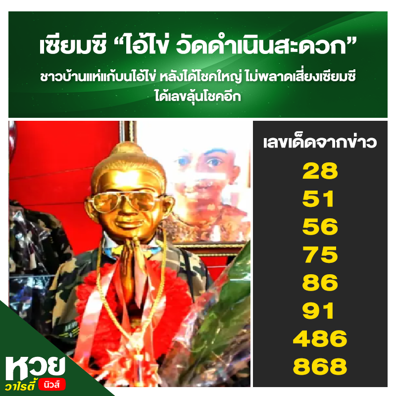 เลขพี่ไข่ วัดเจดีย์ 1/3/64