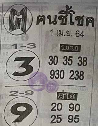 หวยซอง ฅนชี้โชค 1/4/64, หวยซอง ฅนชี้โชค 1-4-64, หวยซอง ฅนชี้โชค 1 เม.ย. 64, หวยซอง ฅนชี้โชค, เลขเด็ดงวดนี้