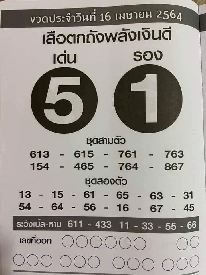 เลขเด็ดหวยซอง 16/4/64 สำหรับแฟนหวยทั่วประเทศ รวมข่าวหวยเด็ด