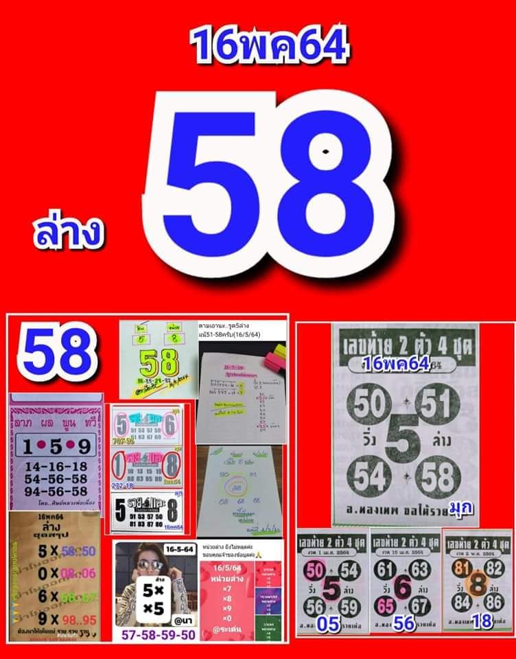 เลขหวยเขียน เลขดังเลขเด็ดโดนใจที่ตามหา งวด 16/5/64