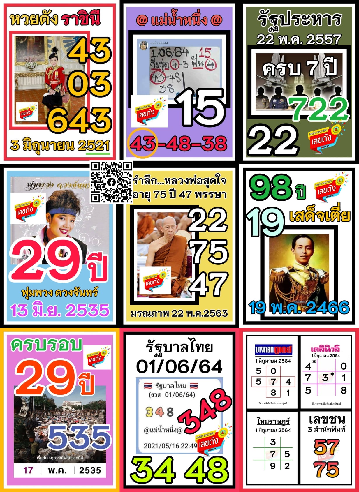 เลขเด็ดเลขดังวันสำคัญ งวดวันที่ 1 มิถุนายน 2564