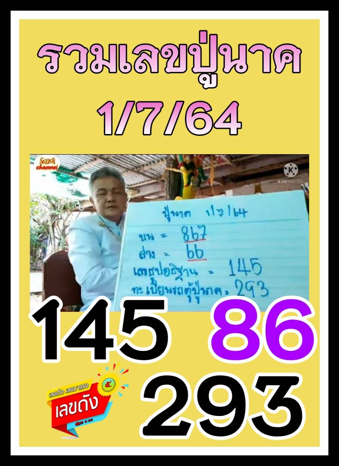 เลขเด็ดคำชะโนด 1/7/64