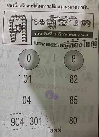 หวยซอง คนสู้ชีวิต 1/8/64, หวยซอง คนสู้ชีวิต 1-8-64, หวยซอง คนสู้ชีวิต 1 ส.ค. 64, หวยซอง คนสู้ชีวิต, เลขเด็ดงวดนี้