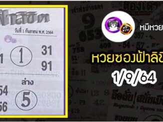 หวยซอง ฟ้าลิขิต 1/9/64