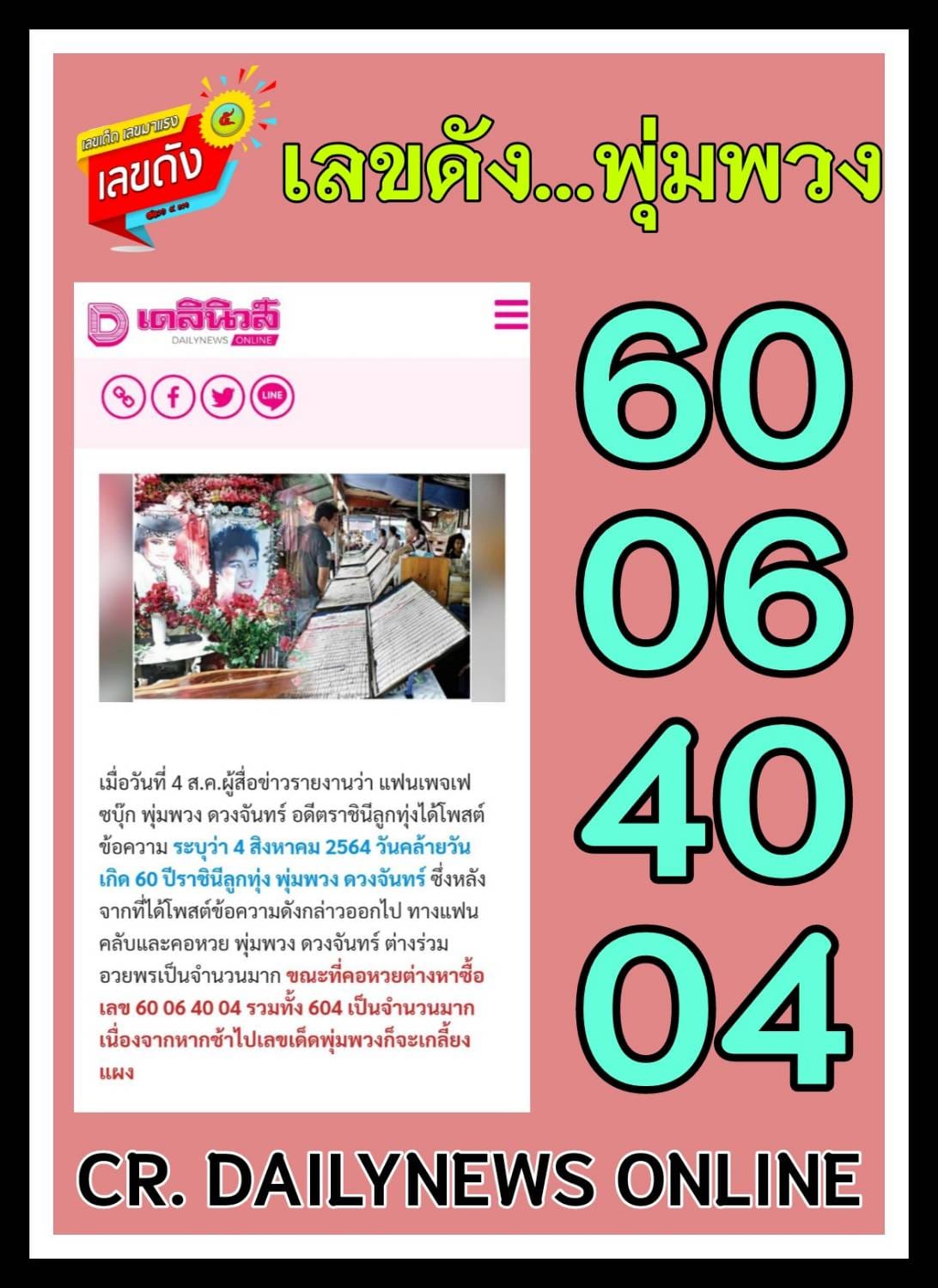 เลขเด็ดเลขดังวันสำคัญ งวดวันที่ 16 สิงหาคม 2564