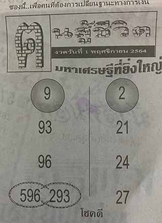 หวยซอง คนสู้ชีวิต 1/11/64, หวยซอง คนสู้ชีวิต 1-11-64, หวยซอง คนสู้ชีวิต 1 พ.ย. 64, หวยซอง คนสู้ชีวิต, เลขเด็ดงวดนี้