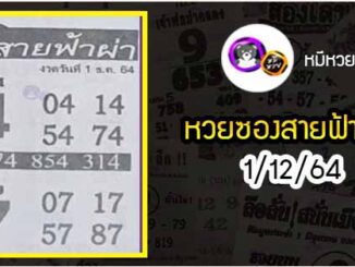 หวยซอง สายฟ้าผ่า 1/12/64