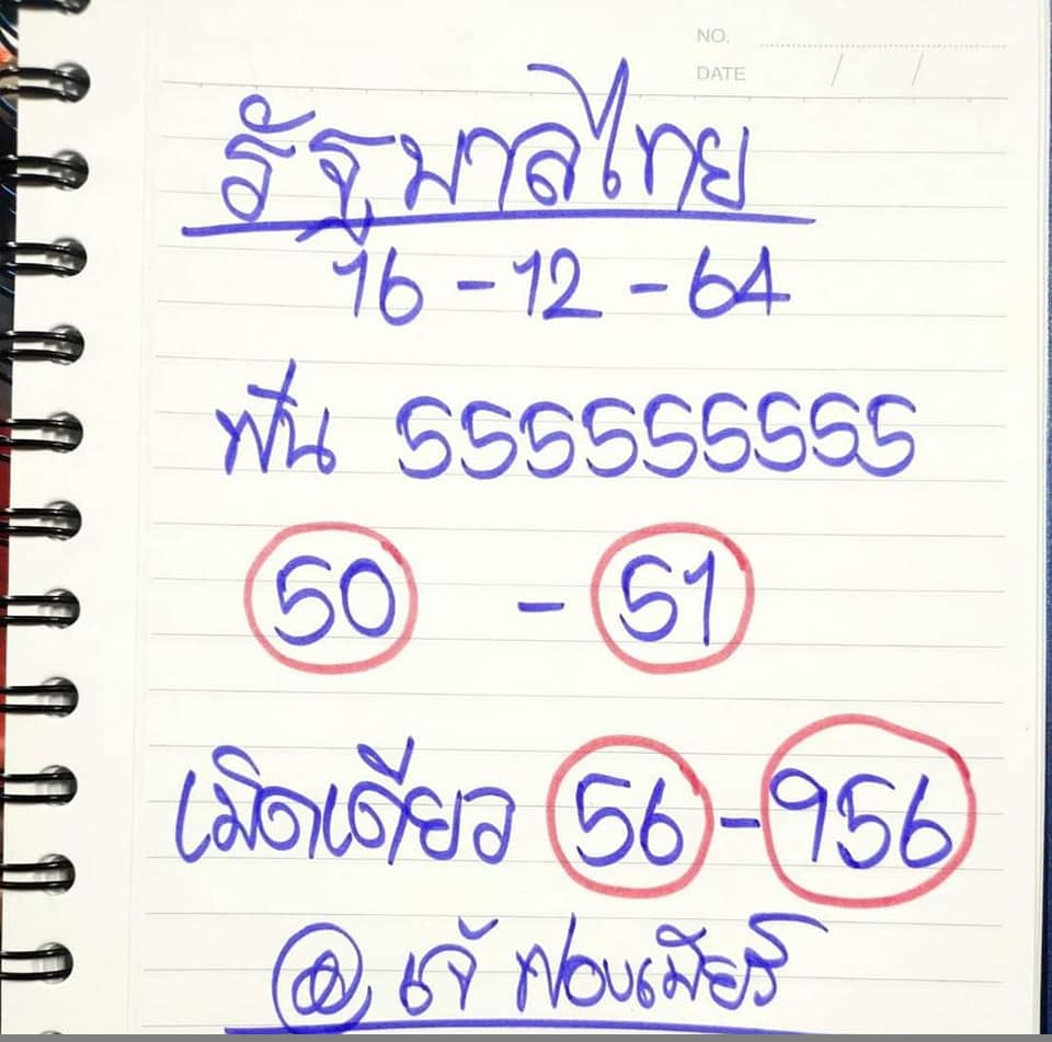 เลขหวยเขียน เลขดังเลขเด็ดโดนใจที่ตามหา งวด 16/12/64