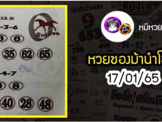 หวยซอง ม้านำโชค 17/01/65