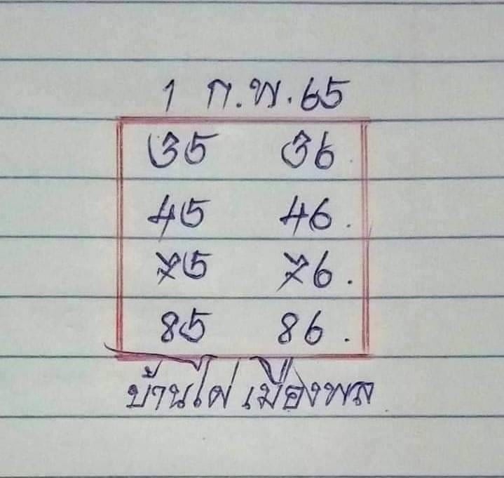 เลขหวยเขียน เลขดังเลขเด็ดโดนใจที่ตามหา งวด 01/02/65