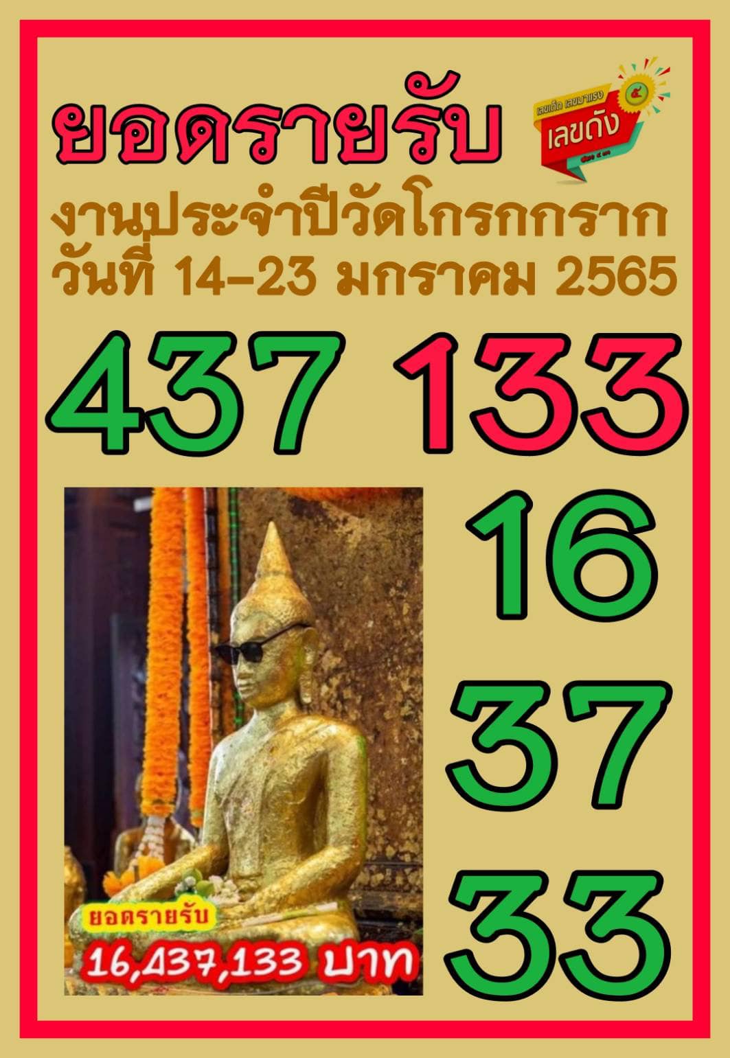 รวมเลขจากวัดดัง ทั่วประเทศที่ทุกคนรอคอย งวด 01/02/65