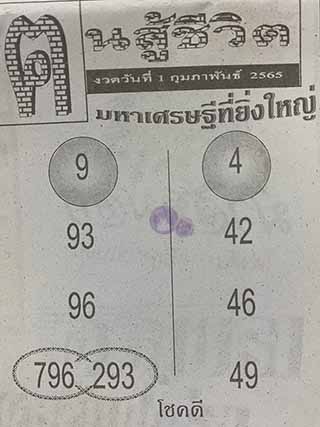 หวยซอง คนสู้ชีวิต 01/02/65, หวยซอง คนสู้ชีวิต 01-02-65, หวยซอง คนสู้ชีวิต 01 ก.พ. 65, หวยซอง คนสู้ชีวิต, เลขเด็ดงวดนี้