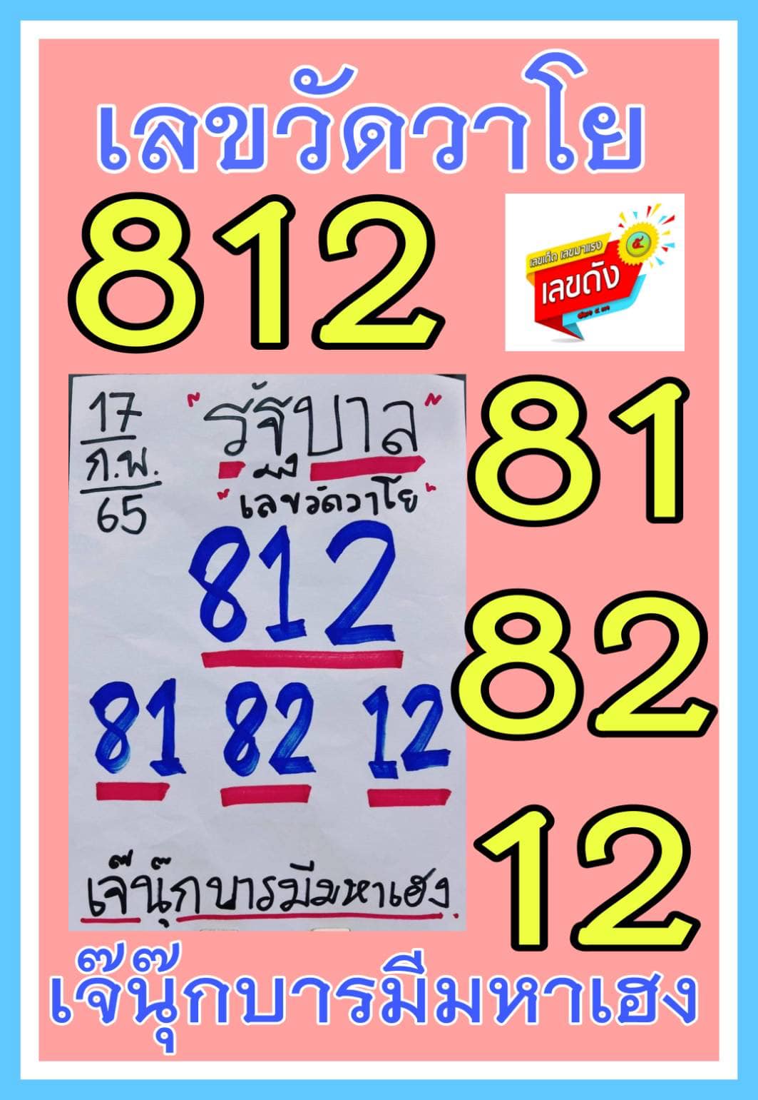 รวมเลขจากวัดดัง ทั่วประเทศที่ทุกคนรอคอย งวด 17/02/65