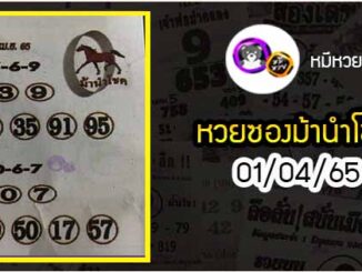 หวยซอง ม้านำโชค 01/04/65