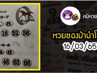 หวยซอง ม้านำโชค 16/03/65