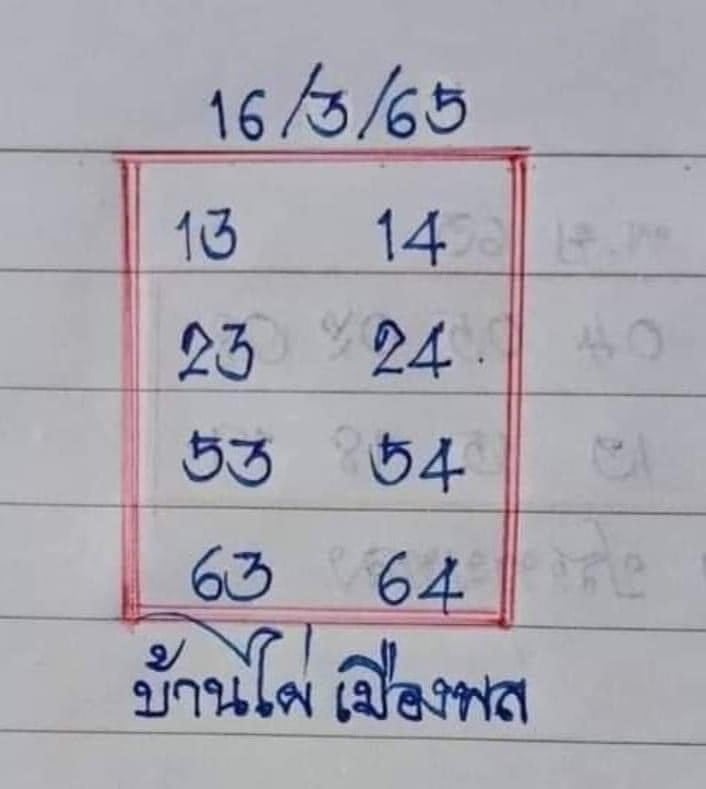 เลขหวยเขียน เลขดังเลขเด็ดโดนใจที่ตามหา งวด 16/03/65