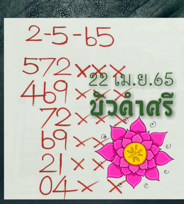 เลขหวยเขียน เลขดังเลขเด็ดโดนใจที่ตามหา งวด 02/05/65