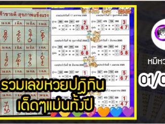 รวมเลขหวยปฎิทิน เด็ดๆแม่นทั้งปี 01/06/65