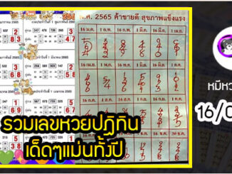 รวมเลขหวยปฎิทิน เด็ดๆแม่นทั้งปี 16/05/65