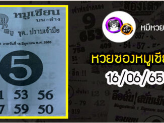 หวยซอง หมูเซียน 16/06/65