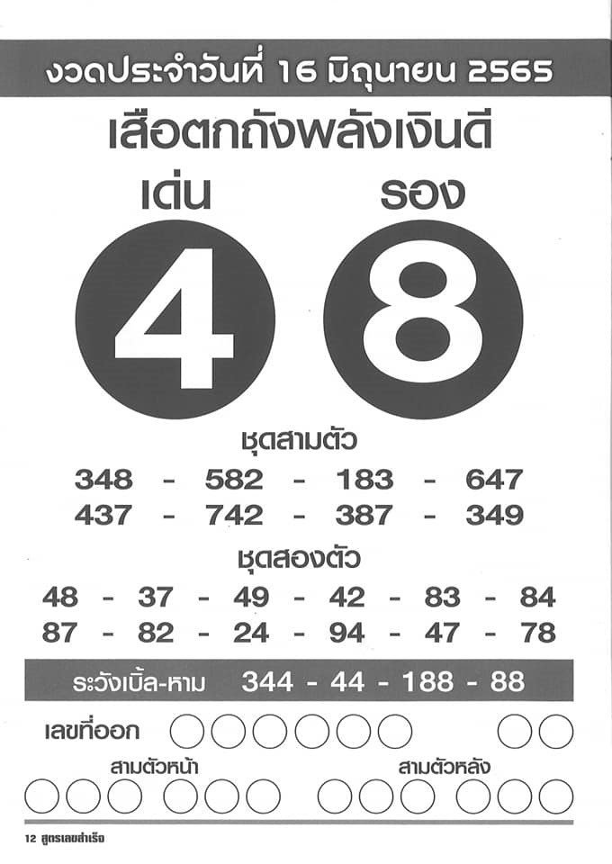 รวมเลขเด็ดหวยซองเด่นๆ แม่นๆ งวด 16/06/65