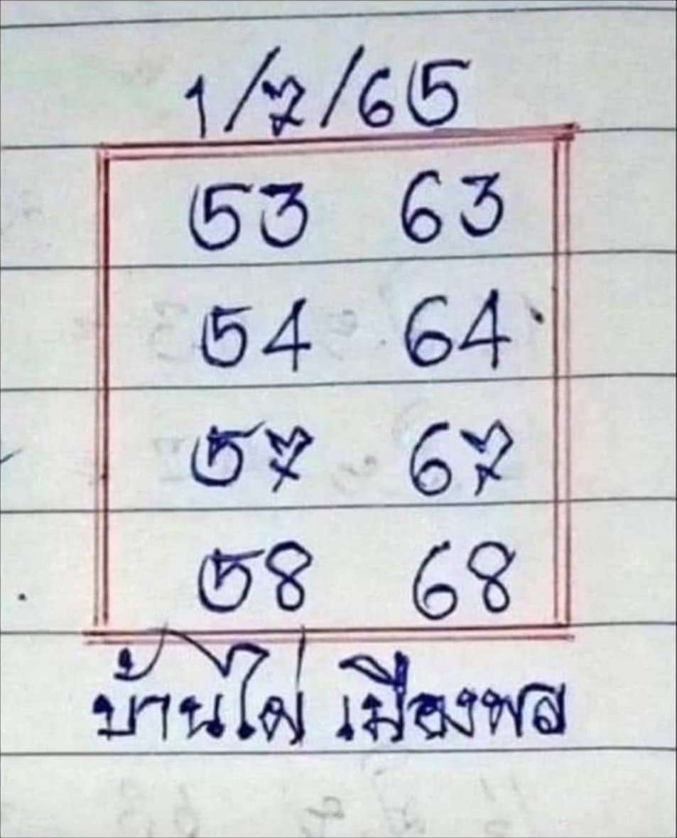 เลขหวยเขียน เลขดังเลขเด็ดโดนใจที่ตามหา งวด 01/07/65