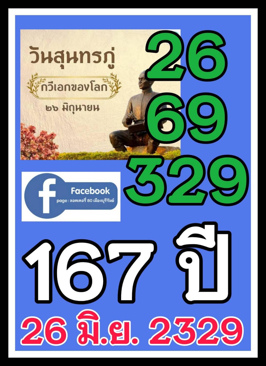 เลขเด็ดเลขดังวันสำคัญ งวดวันที่ 01 กรกฎาคม 2565