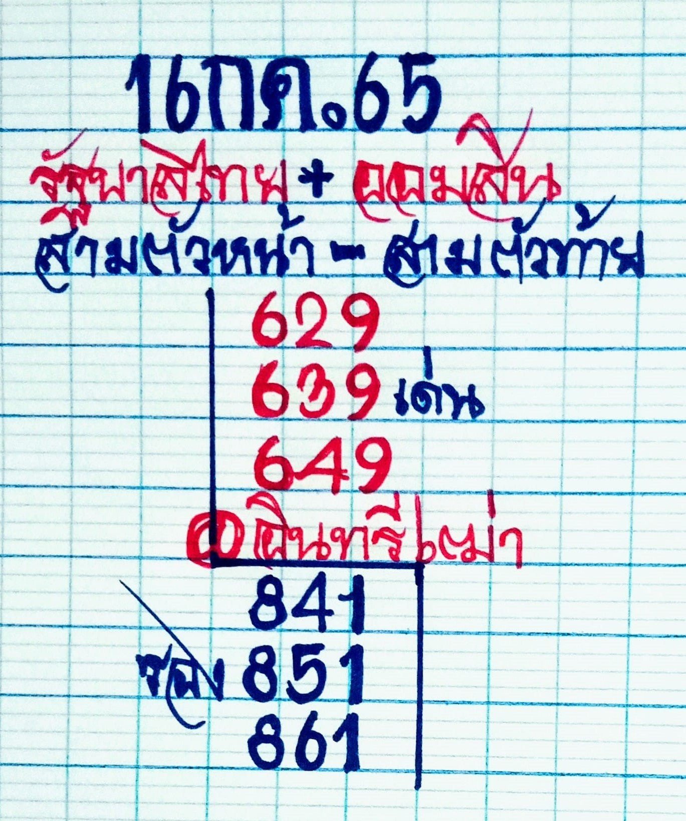 เลขหวยเขียน ตามเจ๊ฟองเบียร์-เจ๊นุ๊ก เลขดังเลขเด็ดโดนใจที่ตามหา งวด 16/07/65