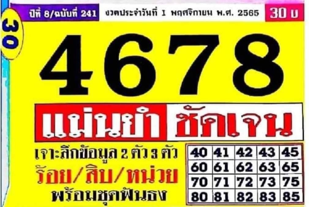 รวมเลขเด็ดหวยซองเด่นๆ แม่นๆ งวด 01/11/65