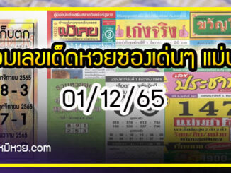 รวมเลขเด็ดหวยซองเด่นๆ แม่นๆ งวด 01/12/65