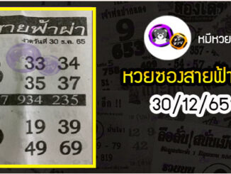 หวยซอง สายฟ้าผ่า 30/12/65