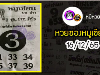 หวยซอง หมูเซียน 16/12/65