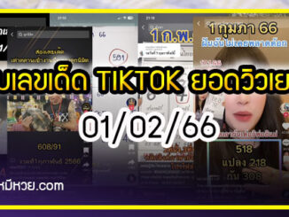 รวมเลขเด็ด TIKTOK ยอดวิวเยอะ 01/02/66 งวดนี้มาส่องต่อ