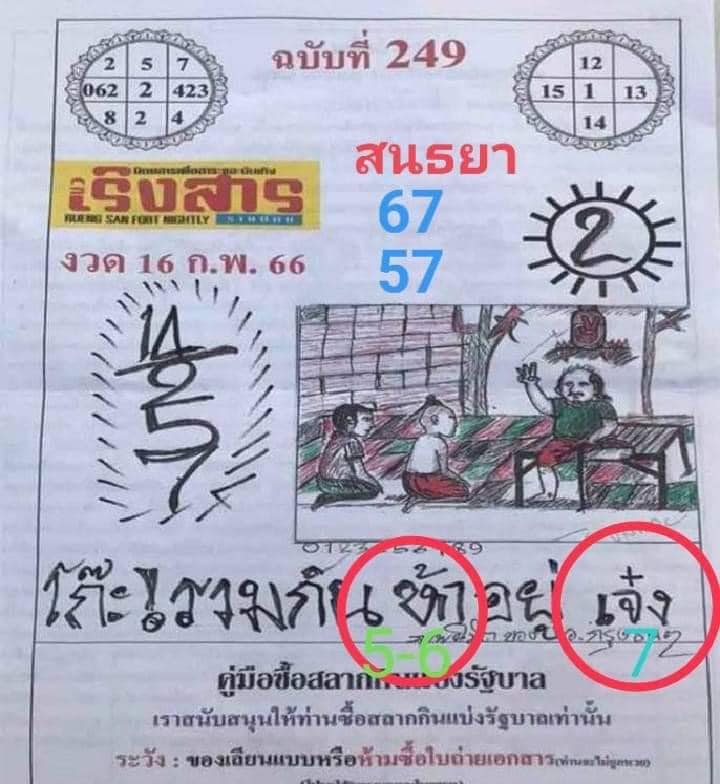 เลขเด็ดหวยเขียนมือ คอหวยตามหาทุกงวด 16/02/66