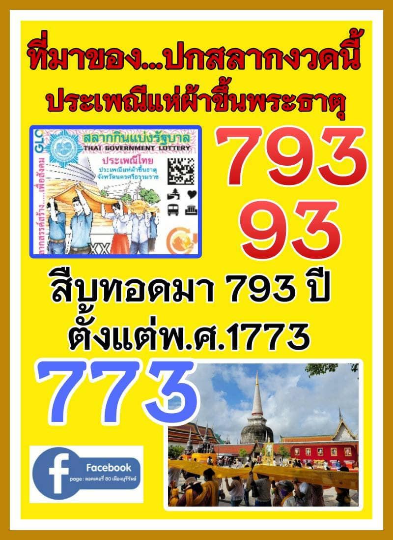 เลขเด็ดปกสลากวัดพระธาตุ นครศรีฯ งวด 16/02/66