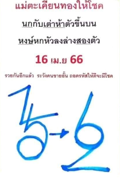 เลขเด็ดหวยเขียนมือ คอหวยตามหาทุกงวด 16/04/66