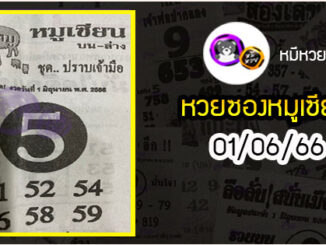 หวยซอง หมูเซียน 01/06/66