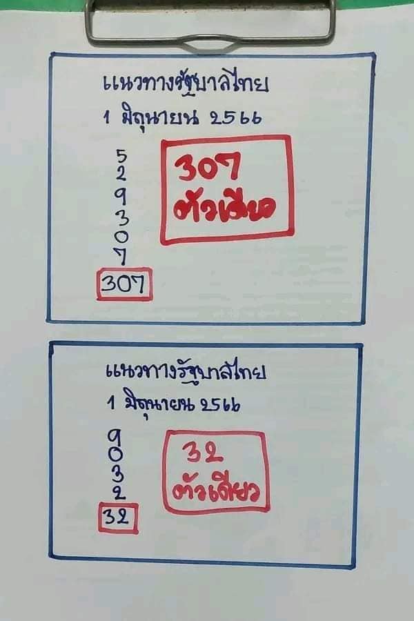 เลขเด็ดหวยเขียนมือ คอหวยตามหาทุกงวด 01/06/66